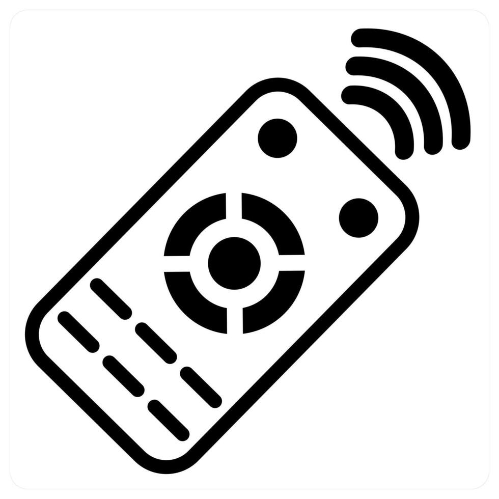 remote control concept in black color vector