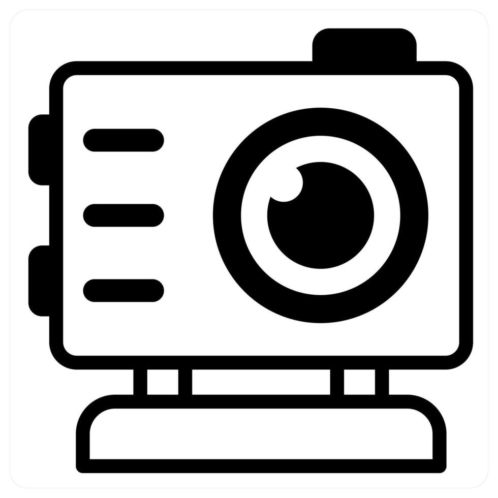 gopro icon concept in black color vector