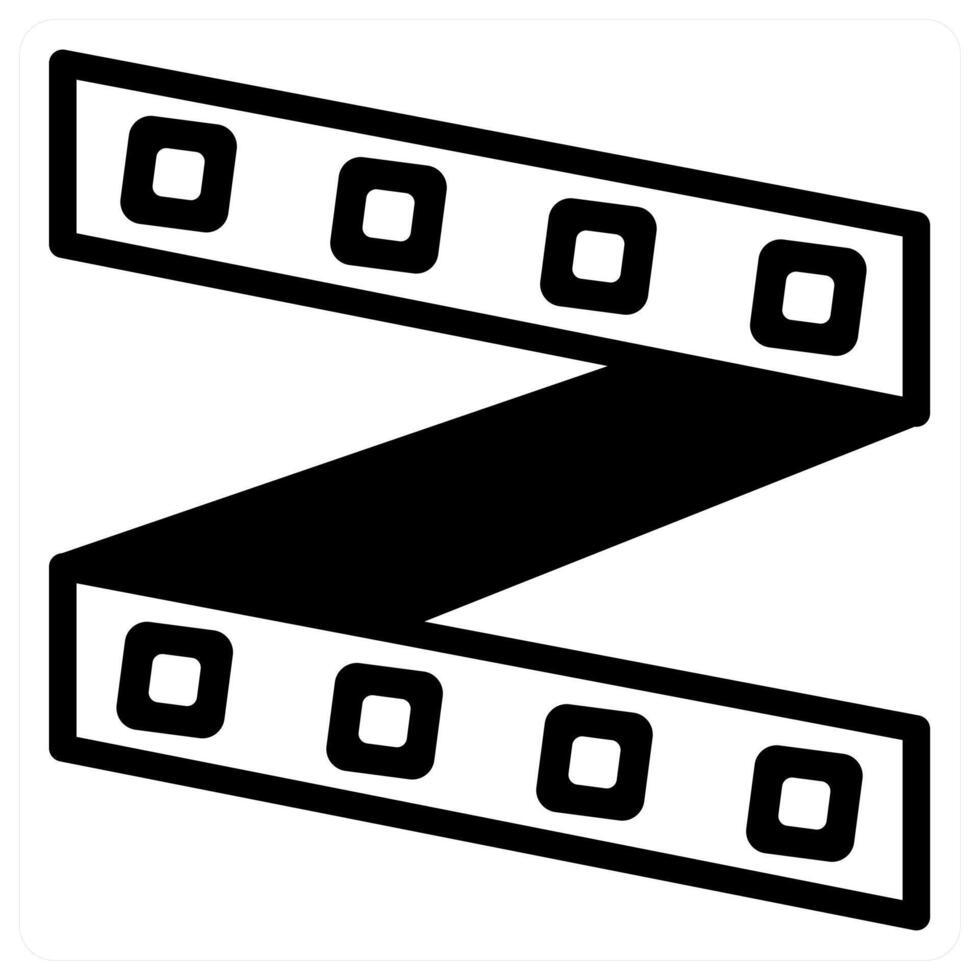 led strip icon concept in black color vector