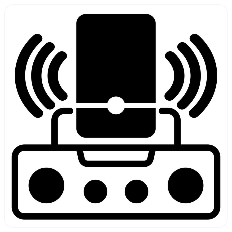 dock icon concept in black color vector