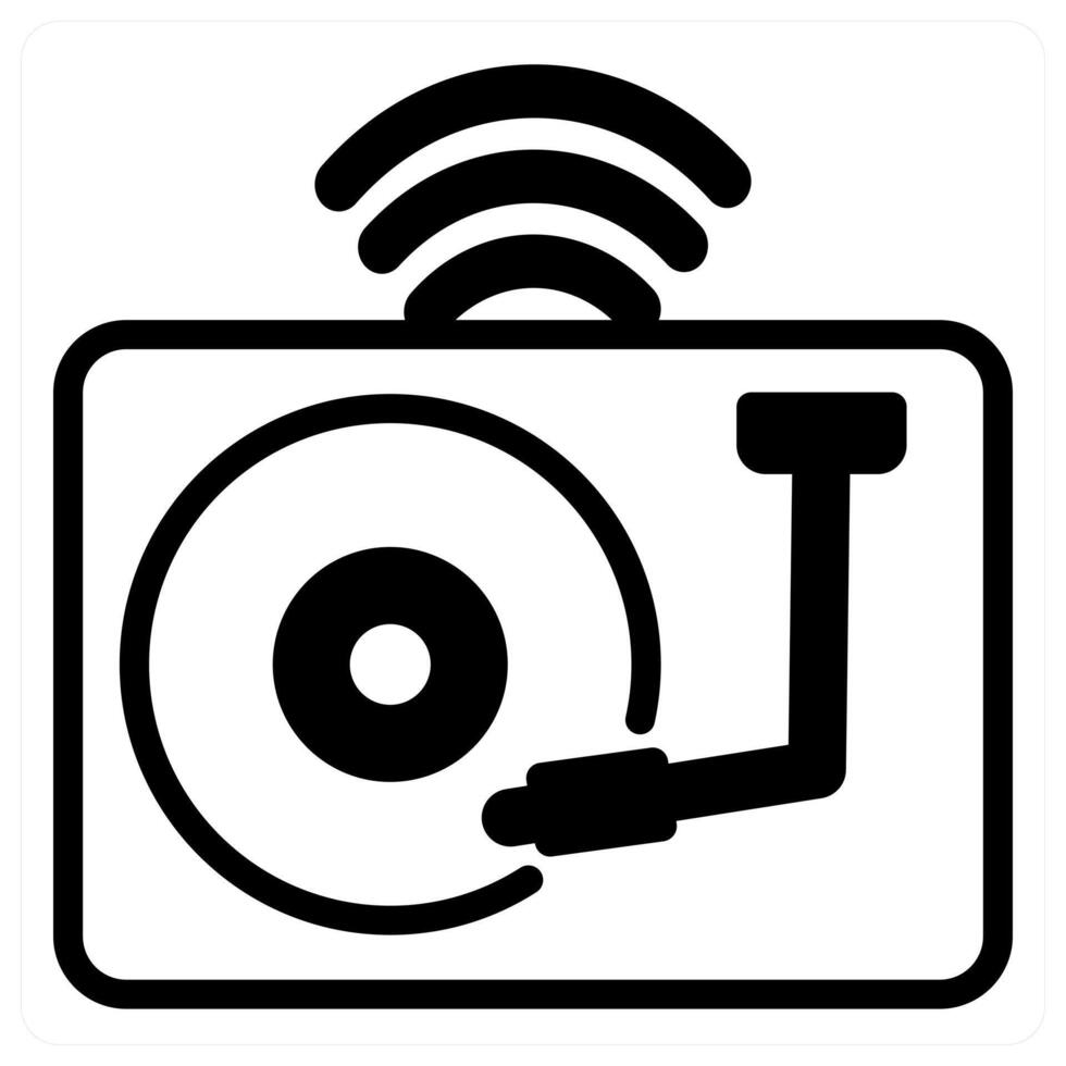 vinyl icon concept in black color vector