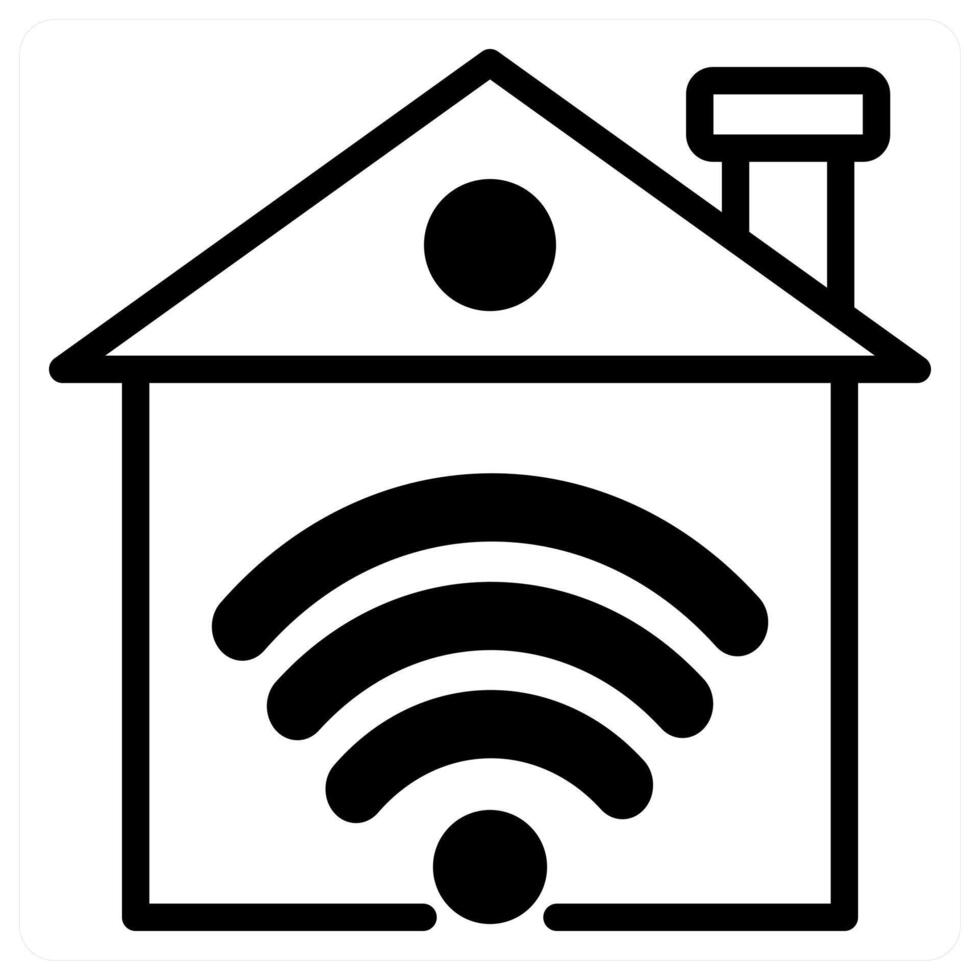 home wifi icon concept in black color vector