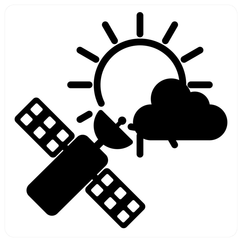 weather satellite icon concept in black color vector