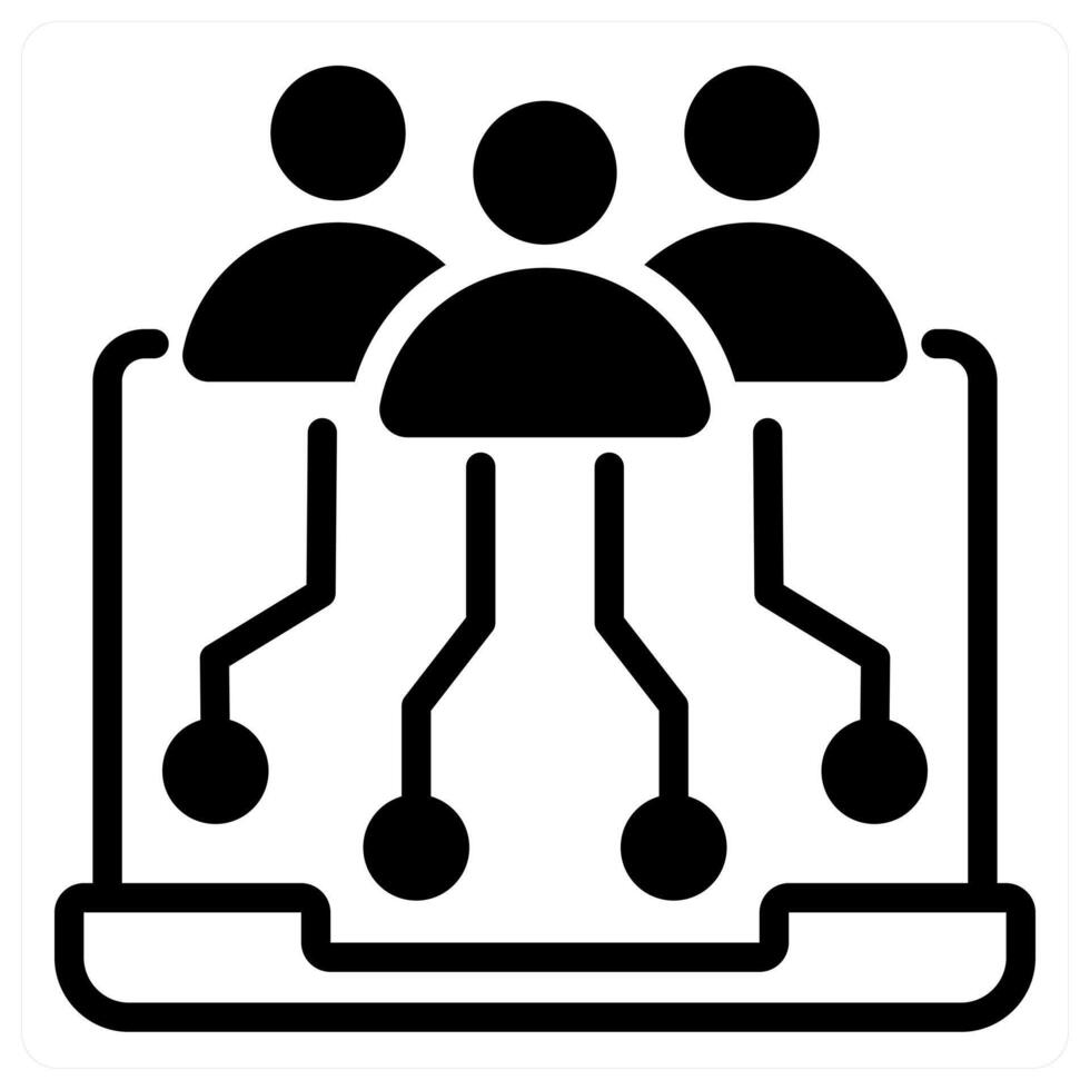 digital inclusivity icon concept in black color vector