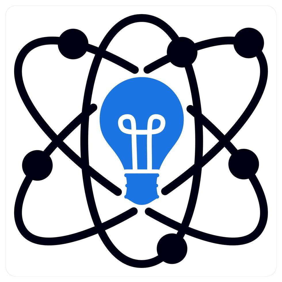 innovative idea icon concept in blue color vector