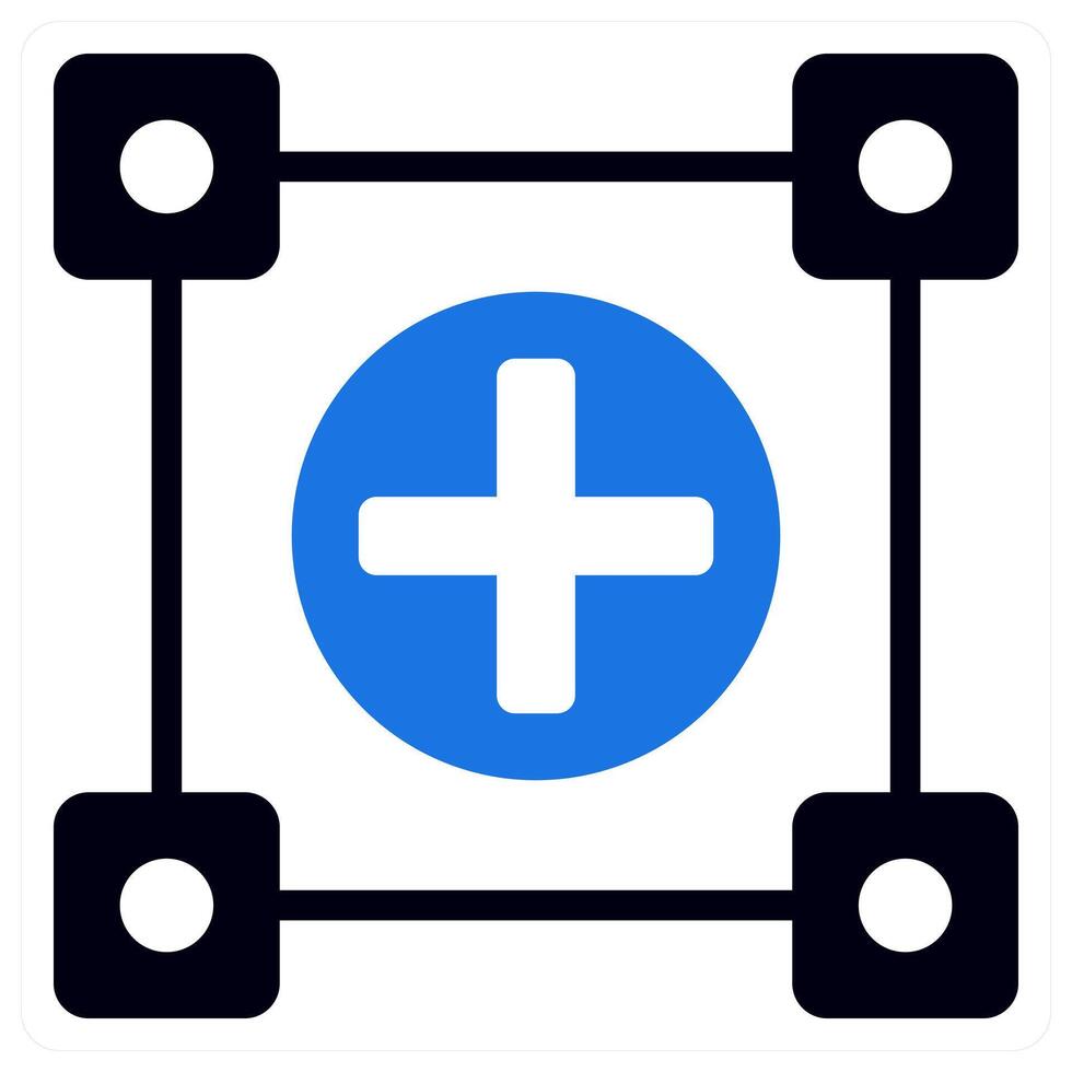 editable object icon concept in blue color vector
