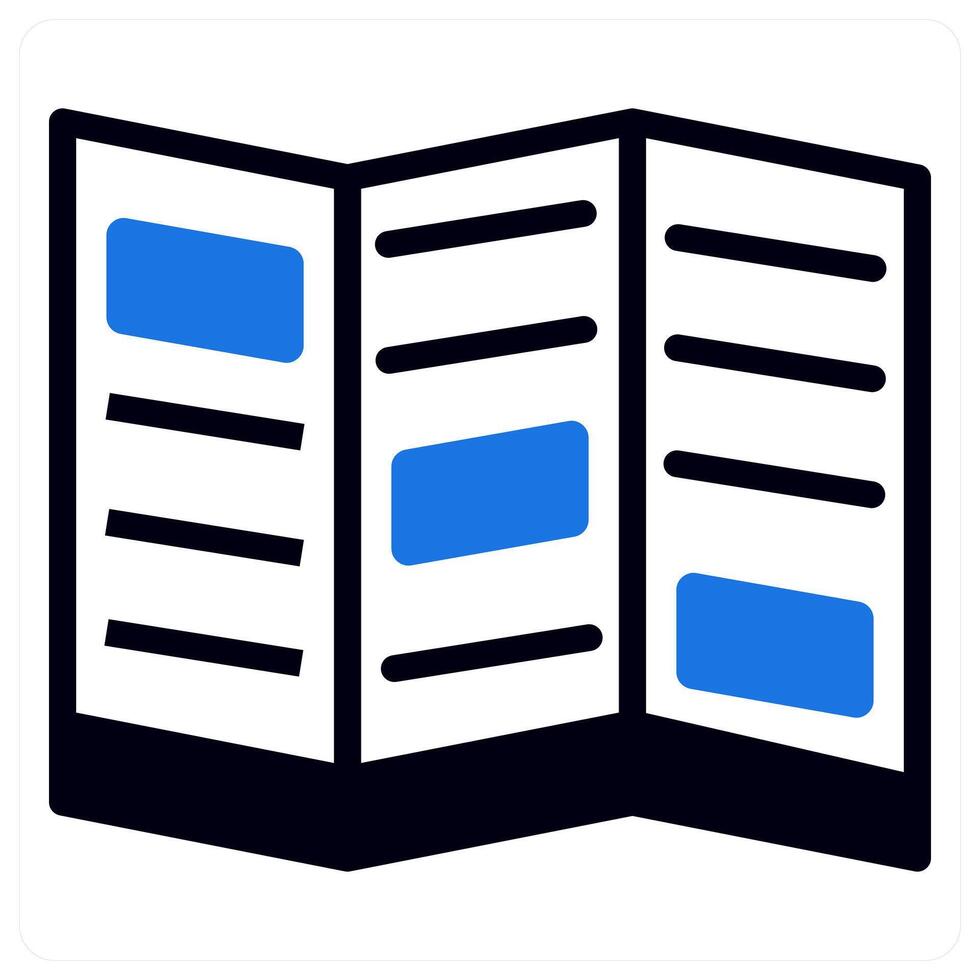 flyer icon concept in blue color vector