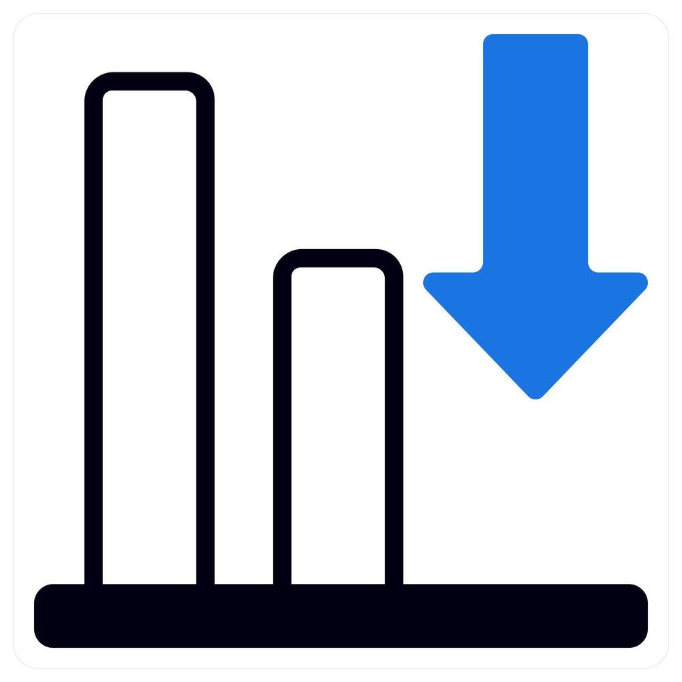 bottom alignment icon concept in blue color vector