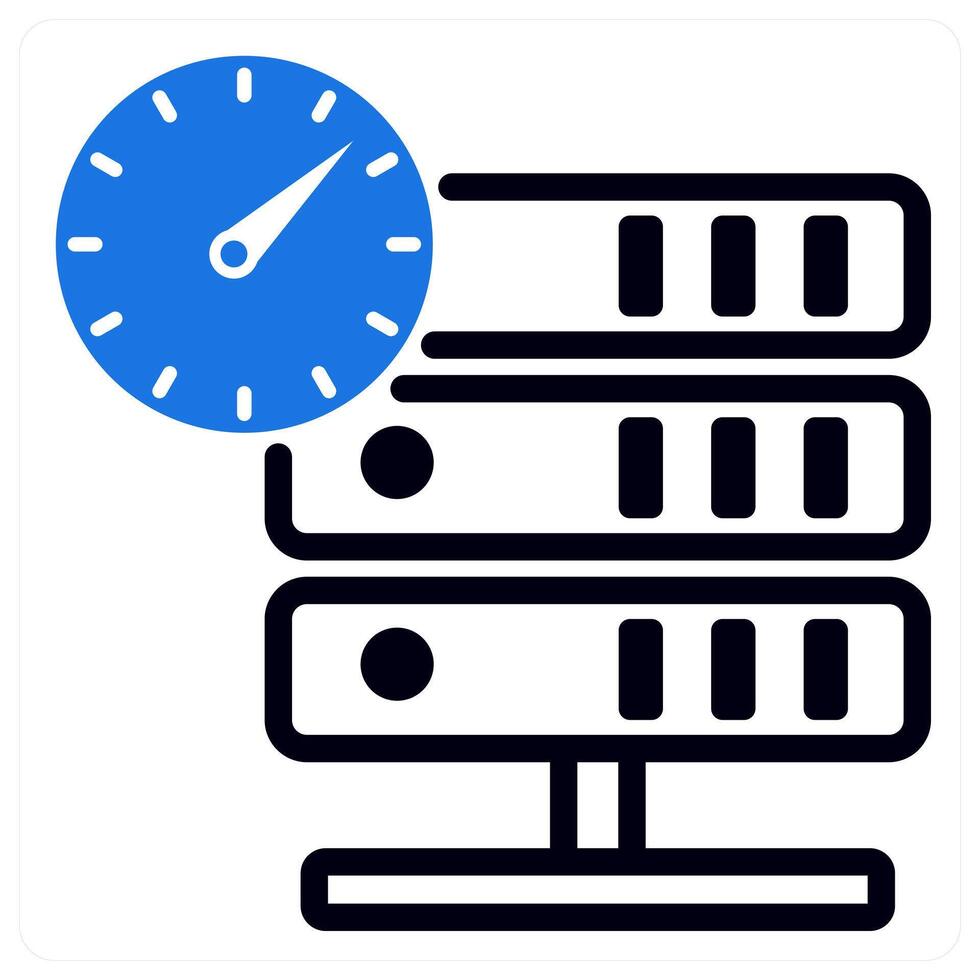 server performance icon concept in blue color vector