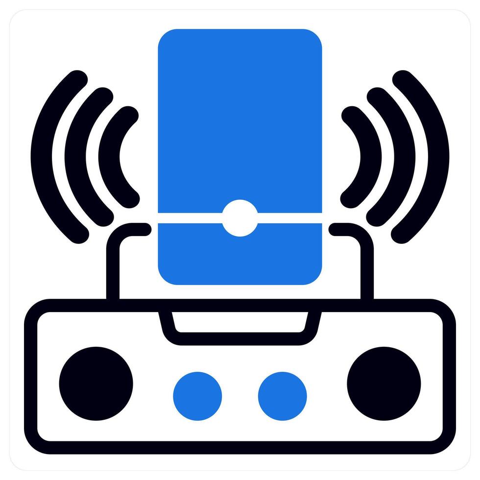 dock icon concept in blue color vector