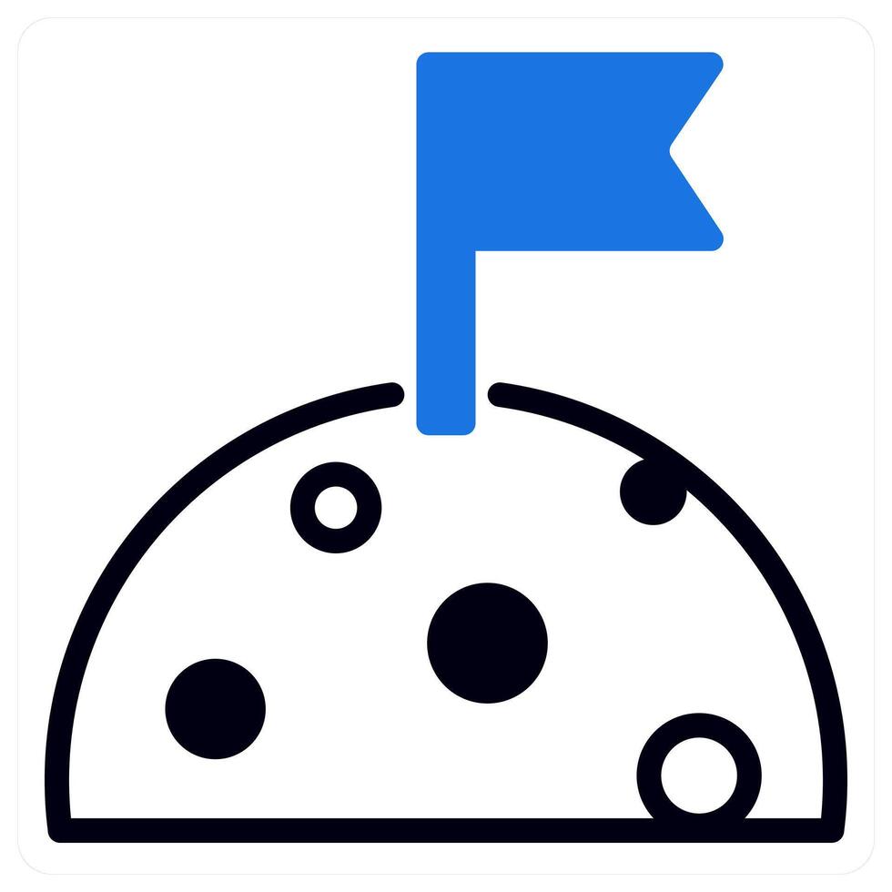 moon and night icon concept in blue color vector