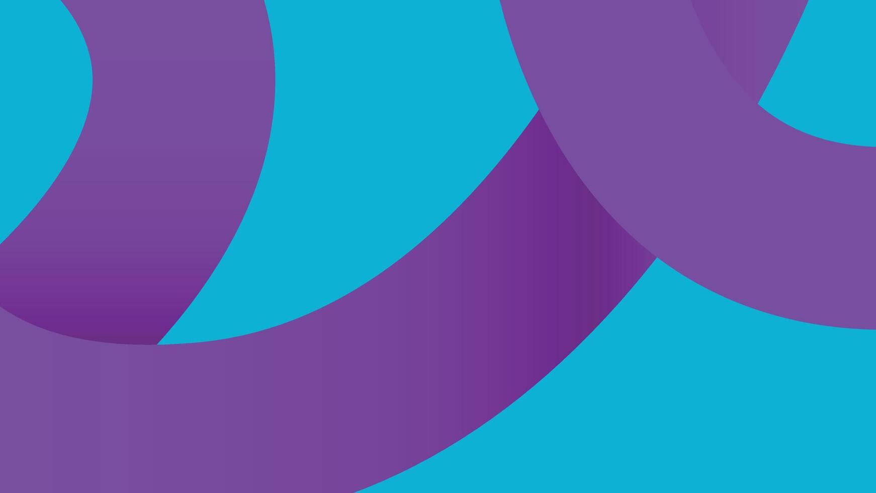 Purple Gradient Ribbons on Cyan Abstract vector