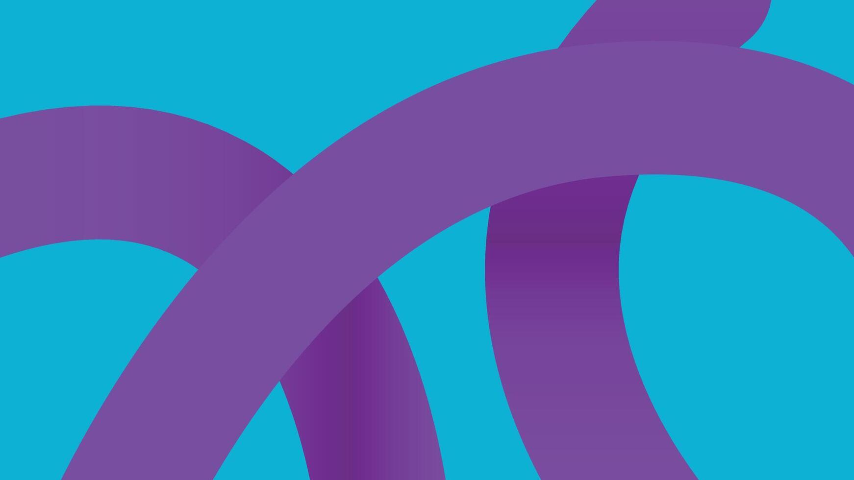 Purple Loops on Cyan Abstract Background vector