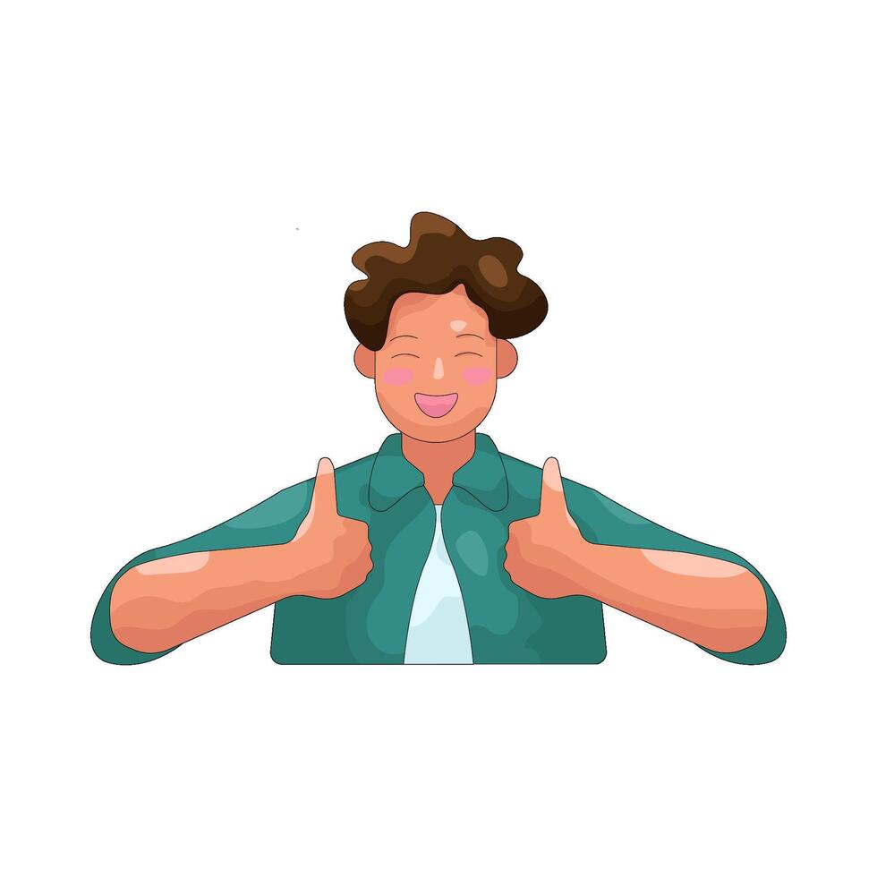 Man Giving Thumbs Up vector