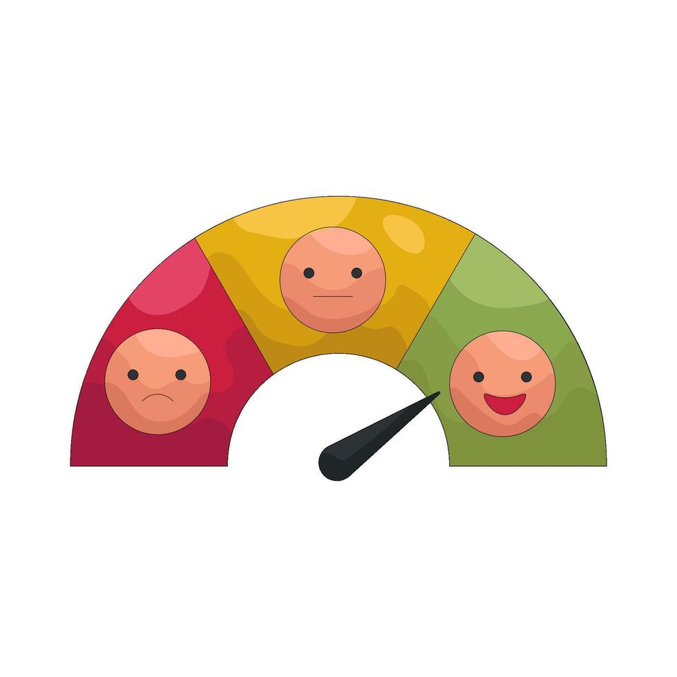 Illustration of feedback meter vector