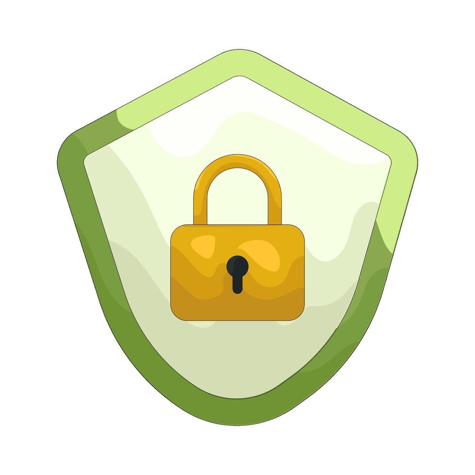 Shield with Padlock vector