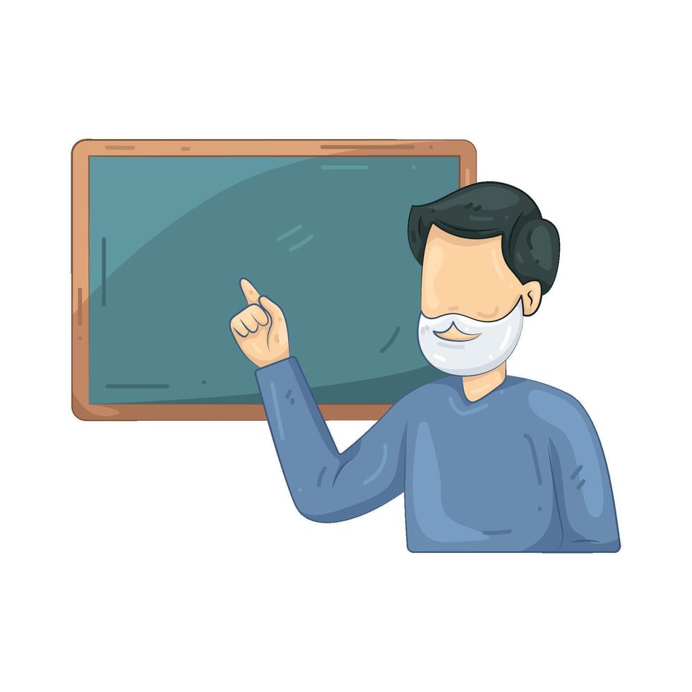 Illustration of Male Teacher vector