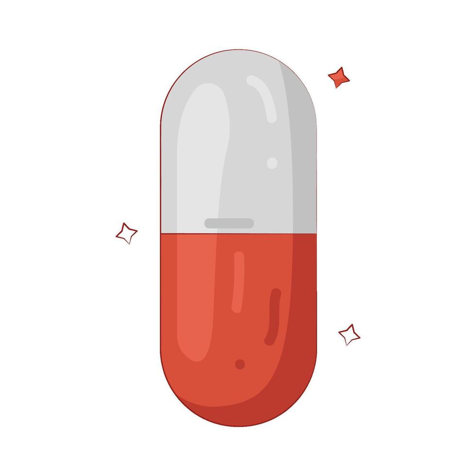 Illustration of Emergency pill vector