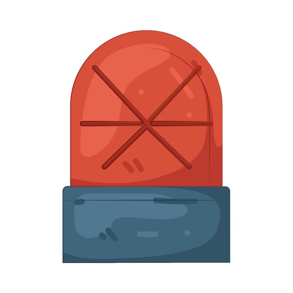 Illustration of Emergency siren light vector