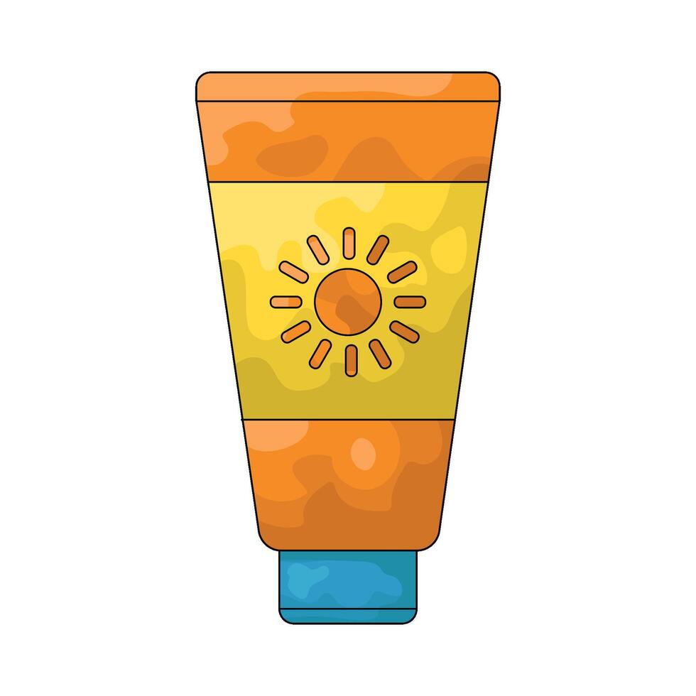 Illustration of a Sunscreen vector