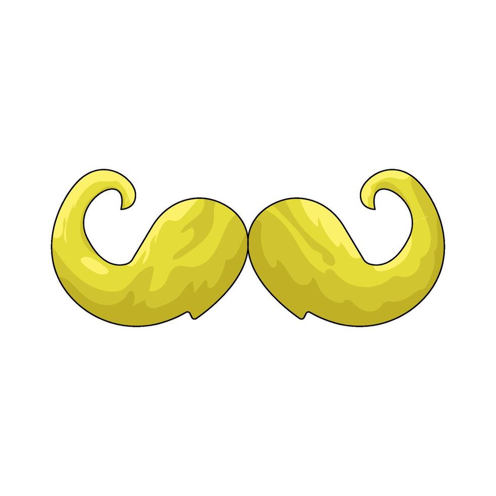 Illustration of Yellow Mustache vector