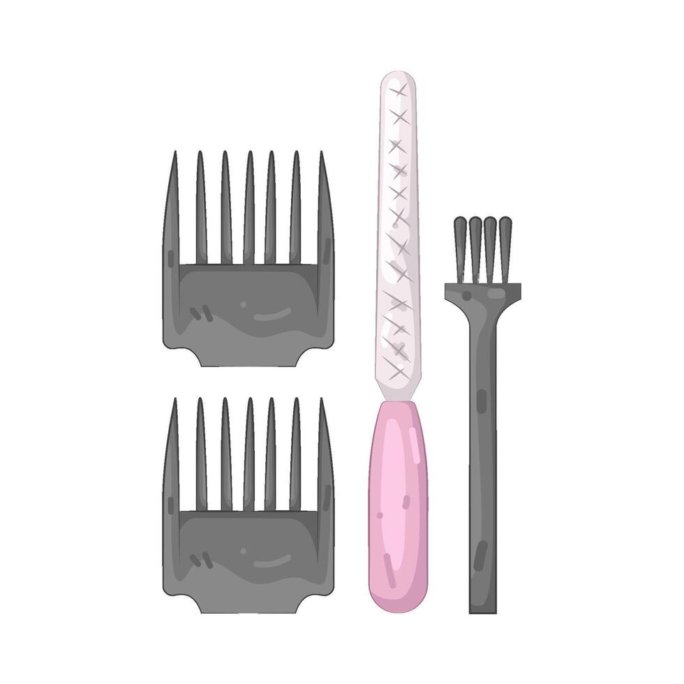 Illustration of pet grooming tools vector