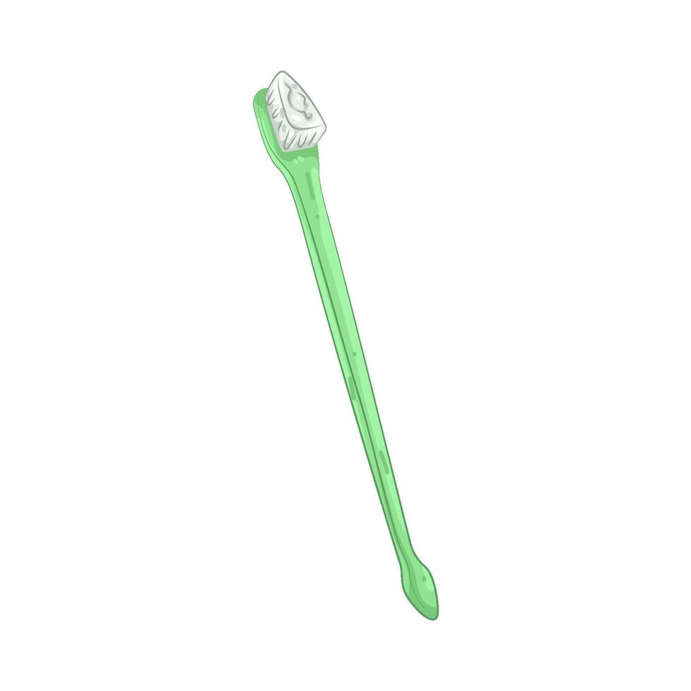 green toothbrush Illustration vector
