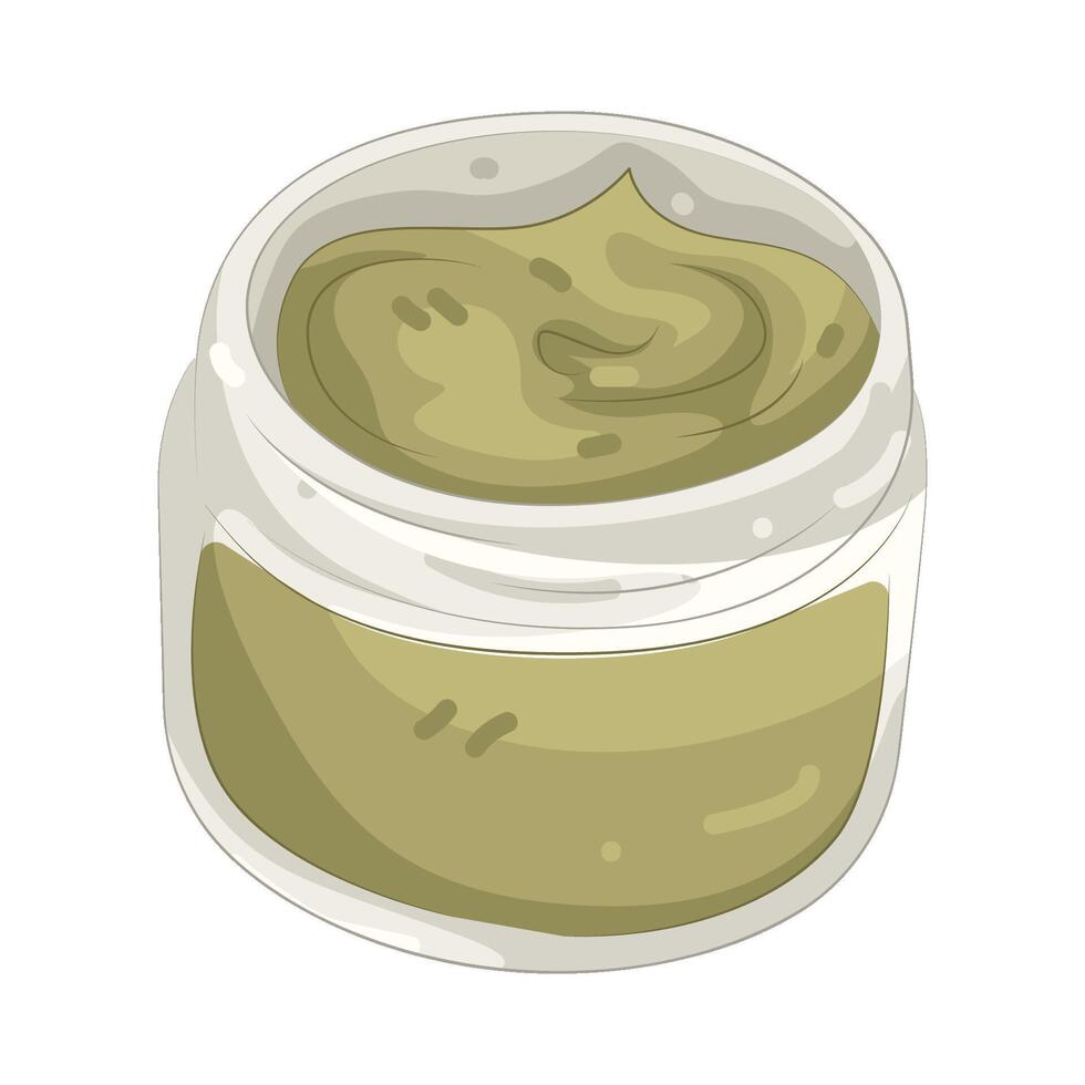 Illustration of face mask jar vector