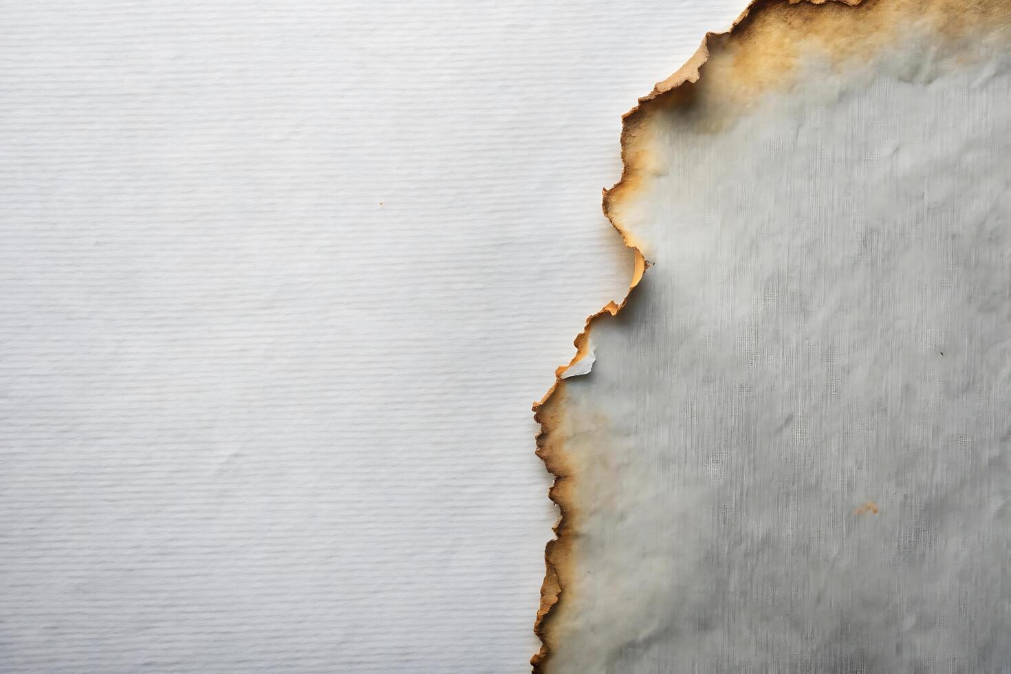 Detailed close-up of aged paper with burnt edges providing a vintage texture photo