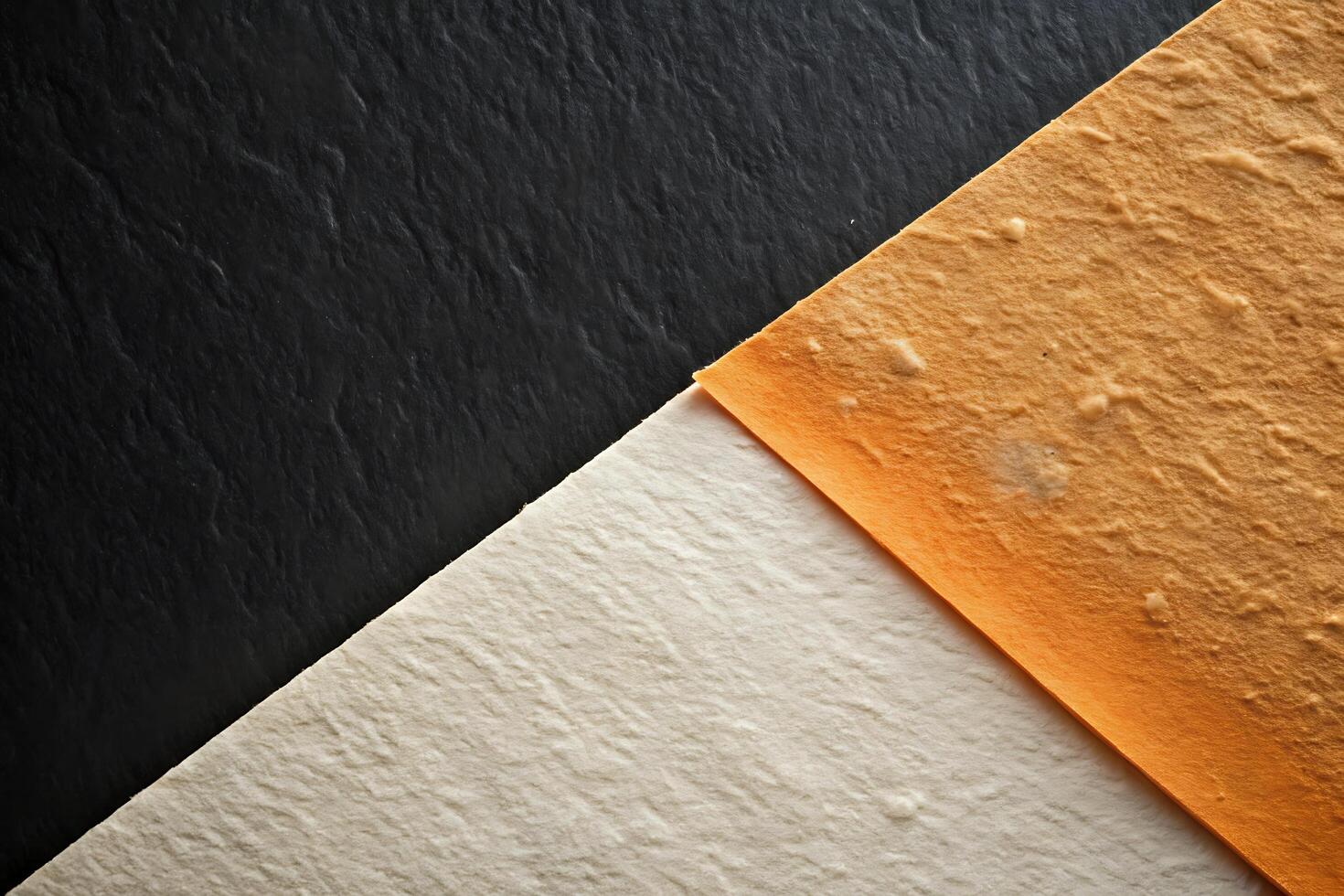 Abstract Combination of Black White and Orange Textured Paper Background photo