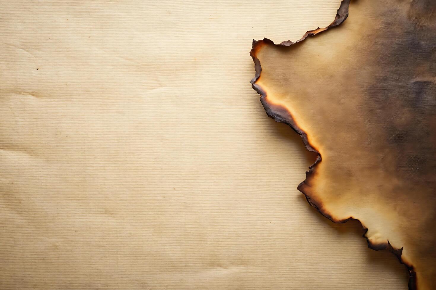 Old Parchment Paper with Burned Edges for Vintage Design Background photo