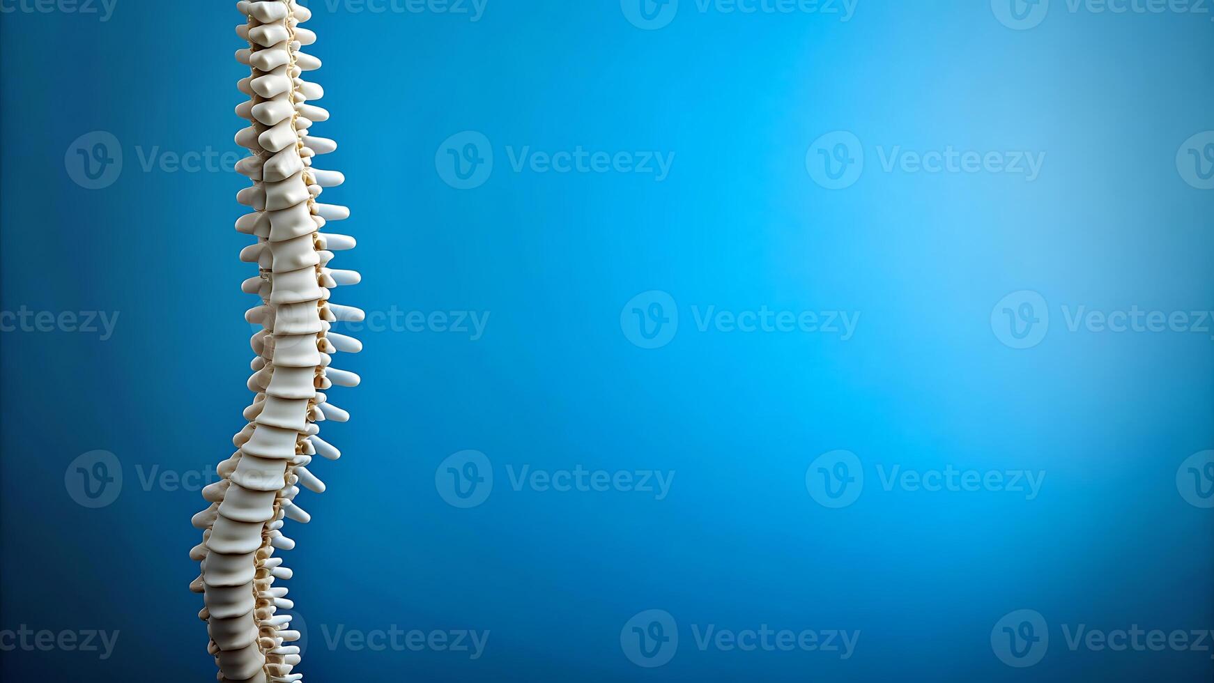 Anatomical Spine Model Depiction with Detailed Vertebrae Structure photo