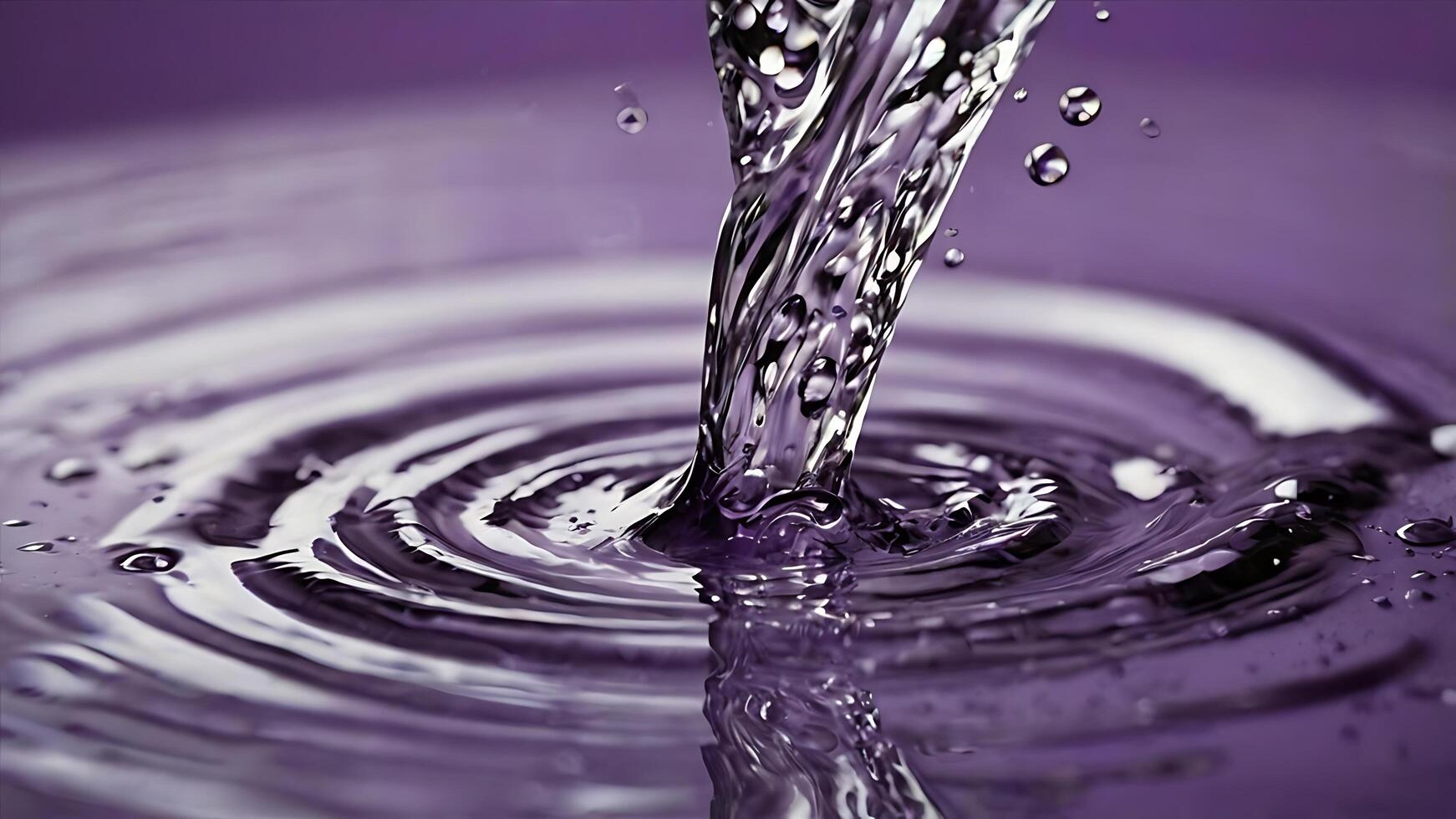 Elegant Flow of Purple Liquid Creates Mesmerizing Circular Ripples photo