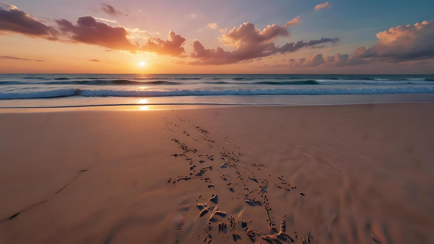 Sunrise Serenity Beach, Inspiring Scenery for Business and Relaxation photo
