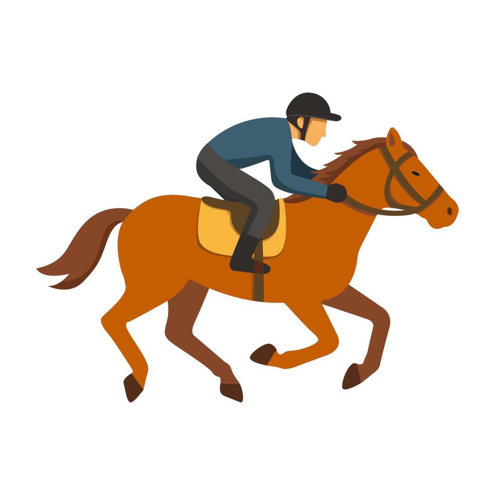 horse racing and jockey vector