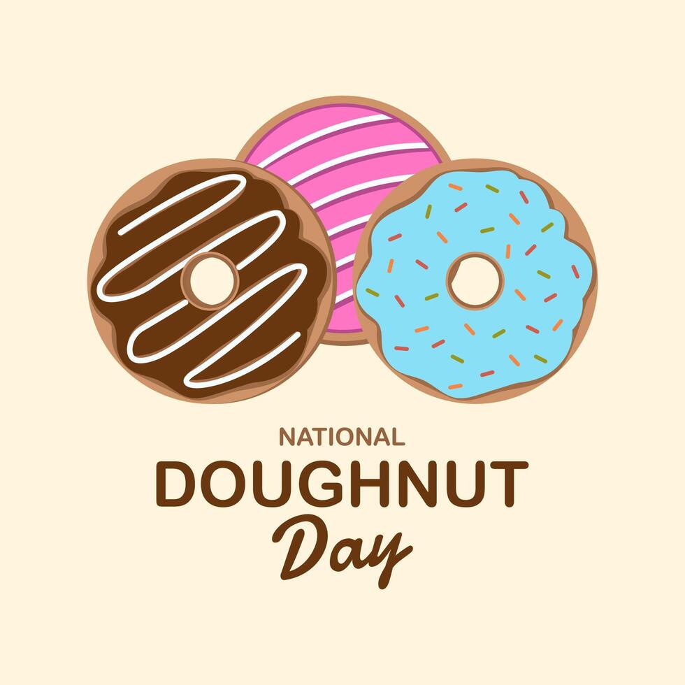 national doughnut day banner design. Sweet donuts shops, bakery flyers, banners vector