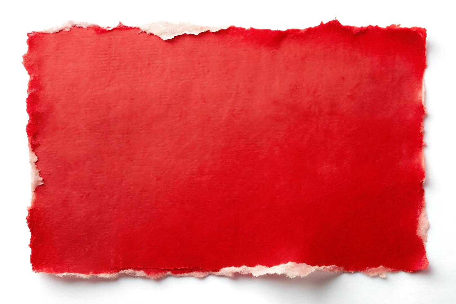 Vibrant Red Paper with Torn Edges, A Bold Texture for Creative Designs photo