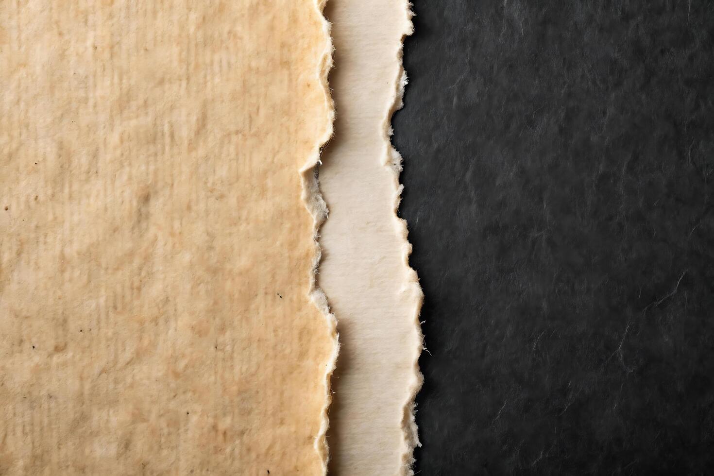 Torn Paper Background Revealing Layers of Texture and Contrast in Colors photo