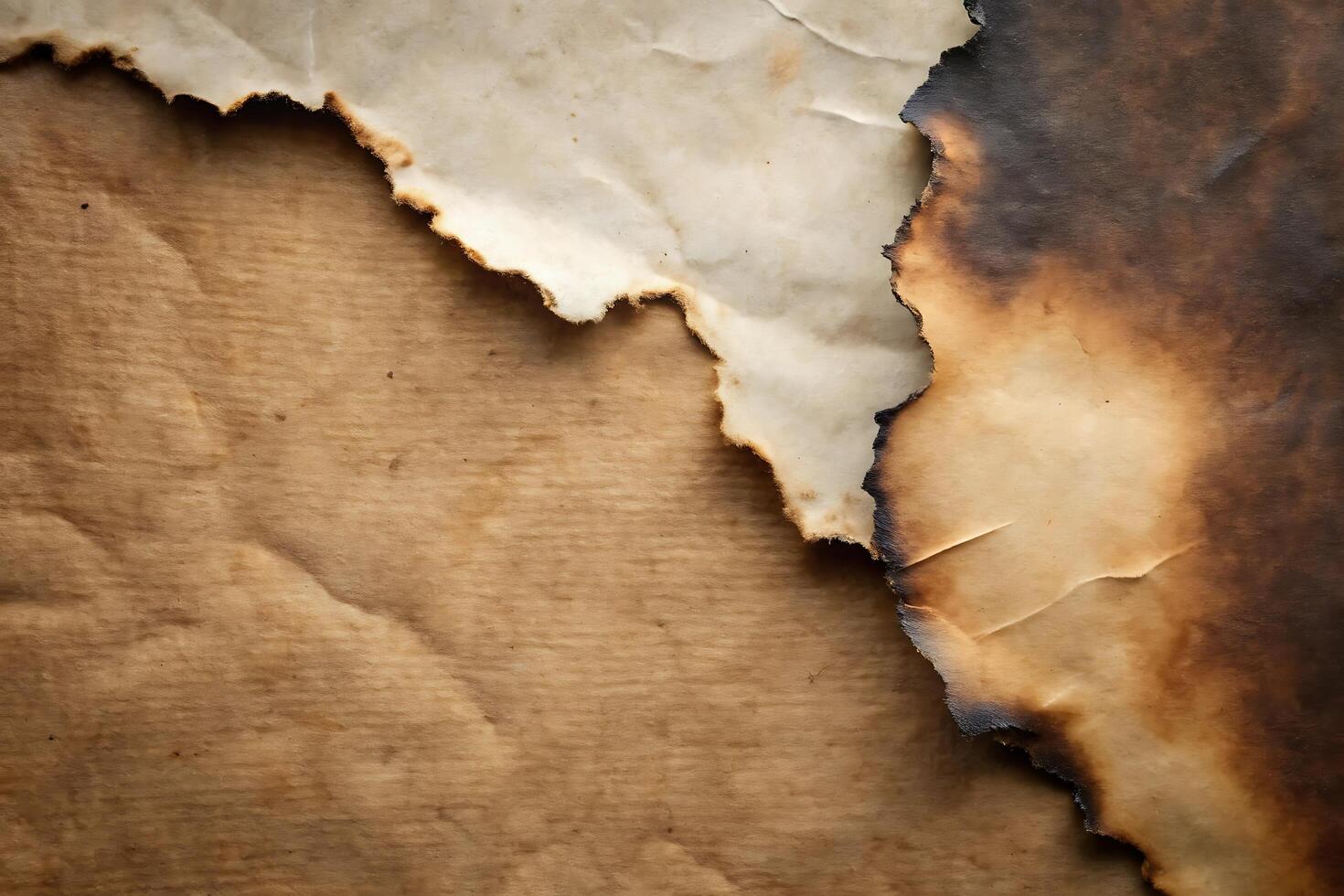 Vintage Paper Texture with Burnt Edges Showing Wear and Tear photo