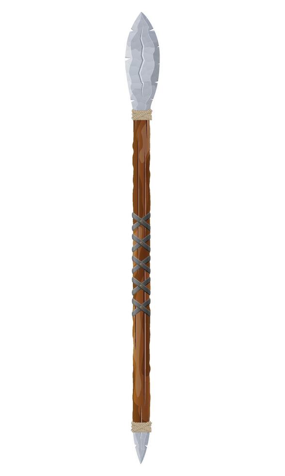 detailed cartoon illustration showing of fantasy and ancient weapons spear isolated on white background vector