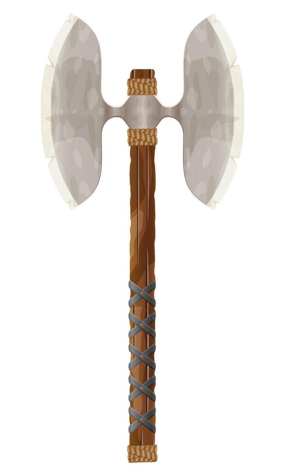 detailed cartoon illustration showing of fantasy and ancient weapons mace isolated on white background vector