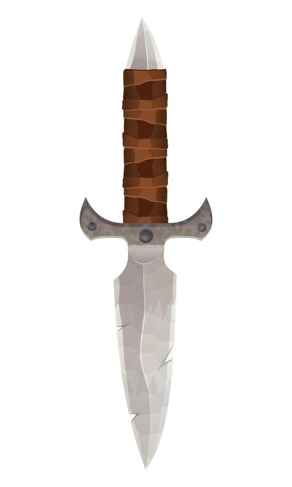 detailed illustration showing of fantasy and ancient weapons knife isolated on white background vector