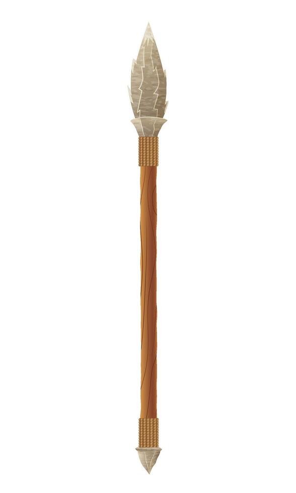 detailed illustration showing fantasy and ancient weapons spear isolated on white background vector