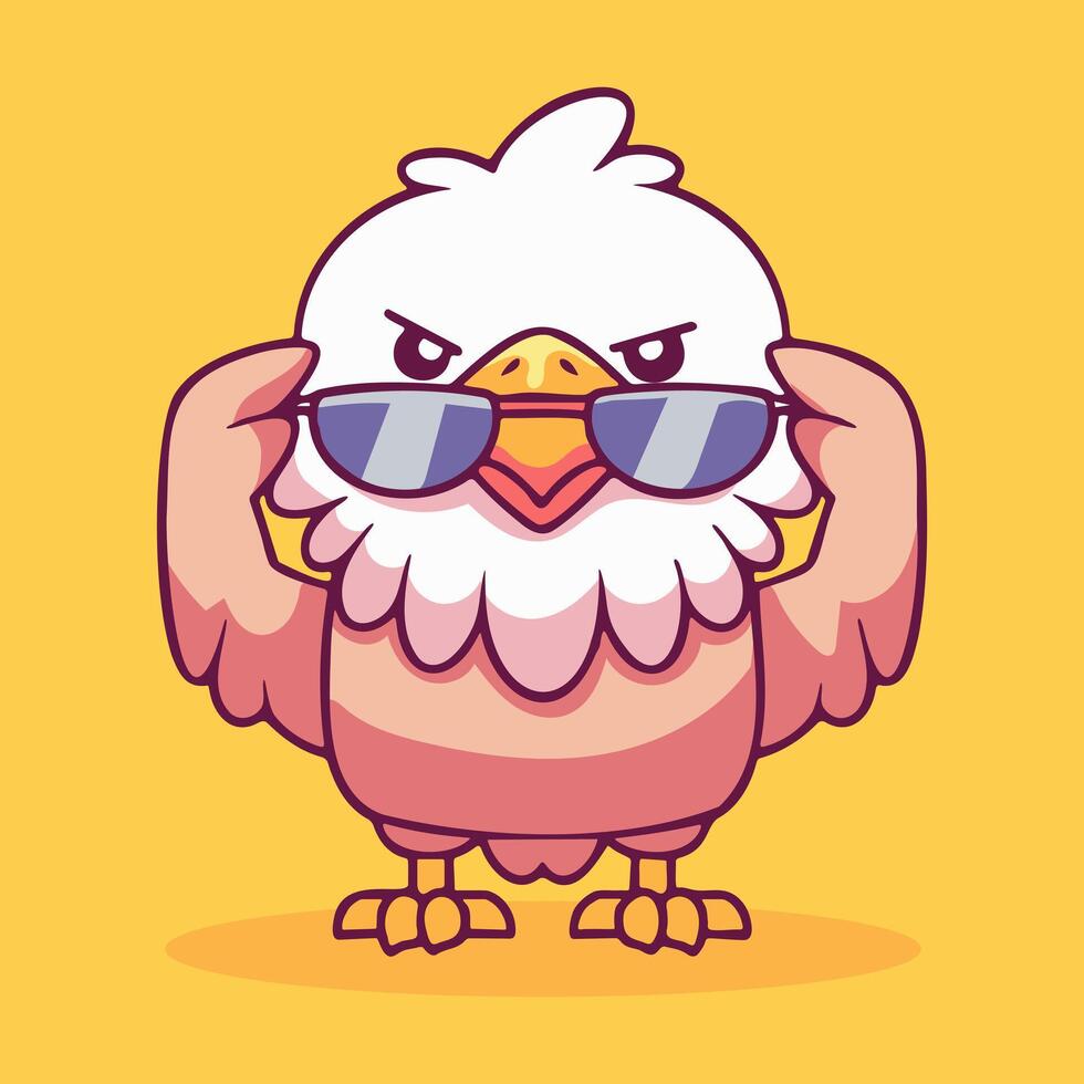 An image of an angry bird wearing sunglasses vector