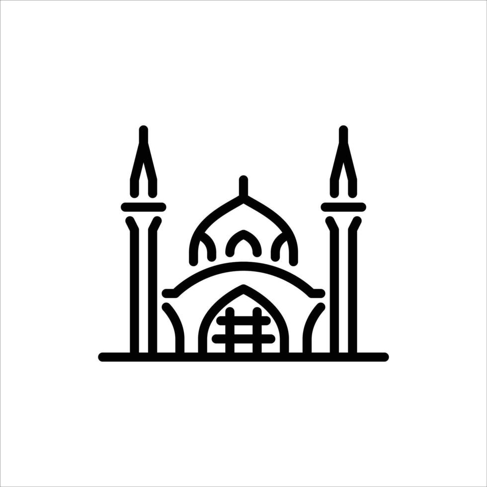 saint petersburg mosque outline icon. mosque building line illustration vector