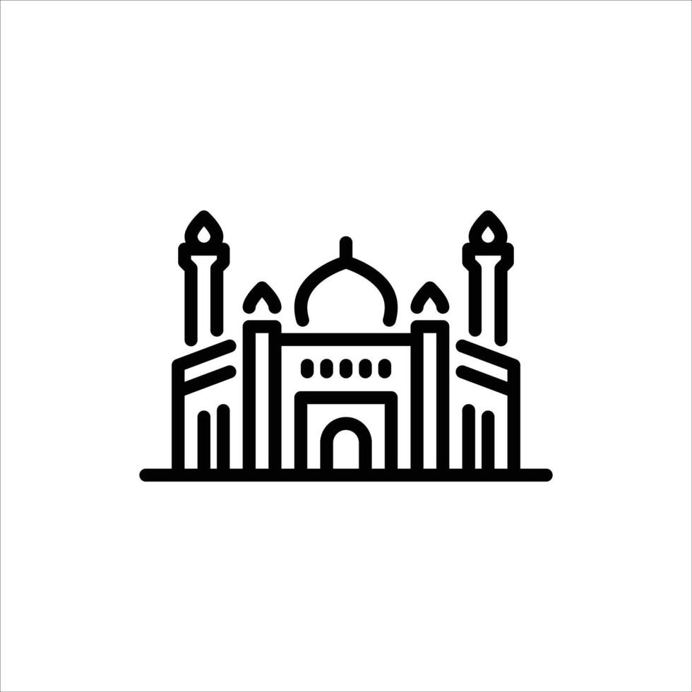 Sultan Haji Hassan al Bolkiah Mosque outline icon. mosque building line illustration vector