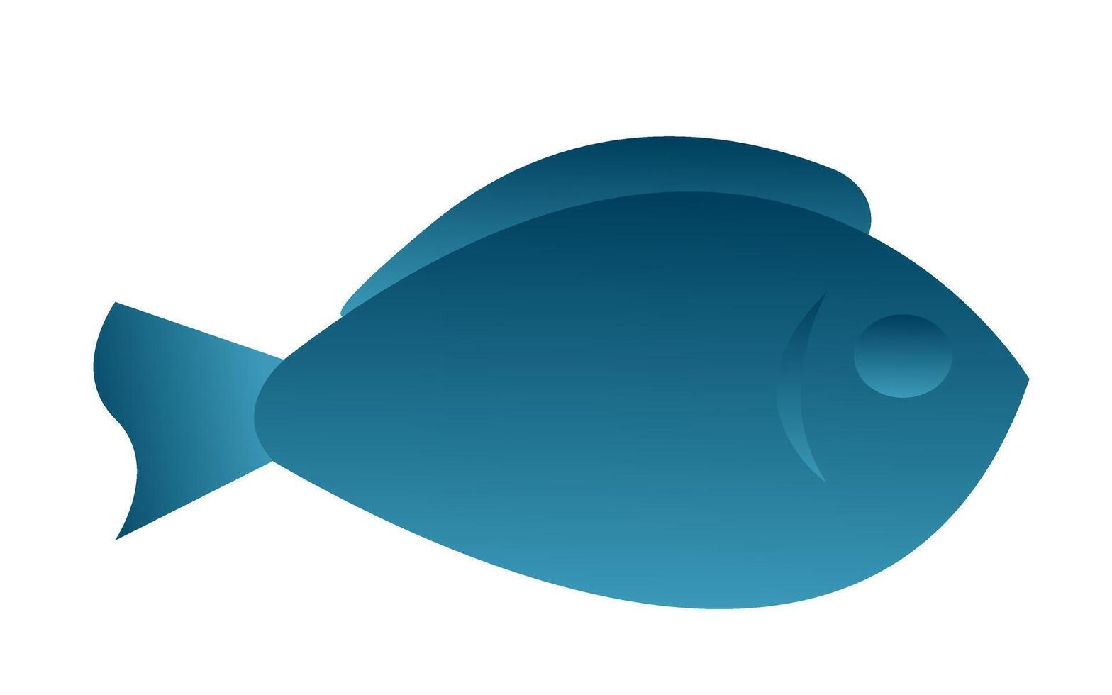 A close-up of a simple silver fish. vector