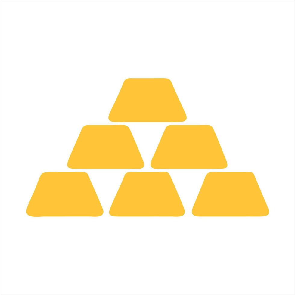 Flat bullion icon design concept vector