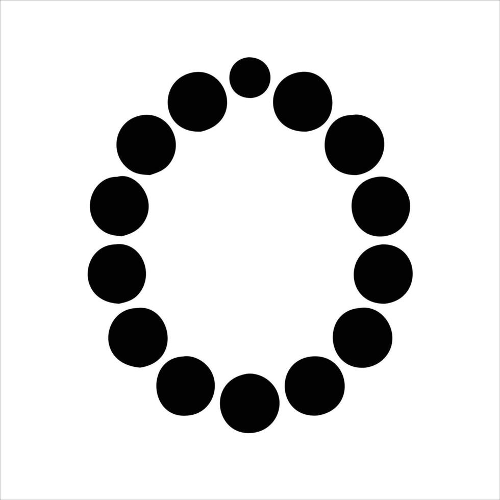 Beeds object icon design black and white with bold outline vector