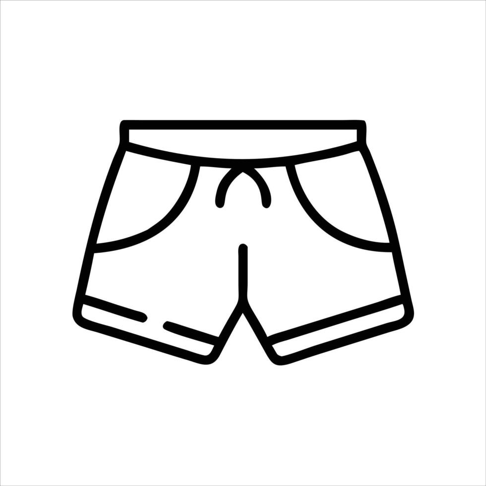 Underwear icon design black and white with bold outline vector